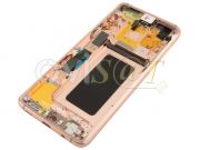 Pantalla service pack completa Super AMOLED con marco dorado para Samsung Galaxy S9 Plus, SM-G965F